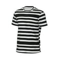 thumbnail image 6 of Wukai Black And White Stripes Print Men's Short-Sleeved Mesh T-Shirt,Quick-Dry Short Sleeve Workout T-Shirt-3X-Large, 6 of 8