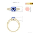 thumbnail image 4 of ANGARA Natural Solitaire Emerald-Cut 1.5 ct Tanzanite Split Shank Ring in 14K Yellow Gold for Women (Size-7mm) | December Birthstone, Anniversary, Jewelry Gift for Women | Natural Tanzanite Ring, 4 of 8
