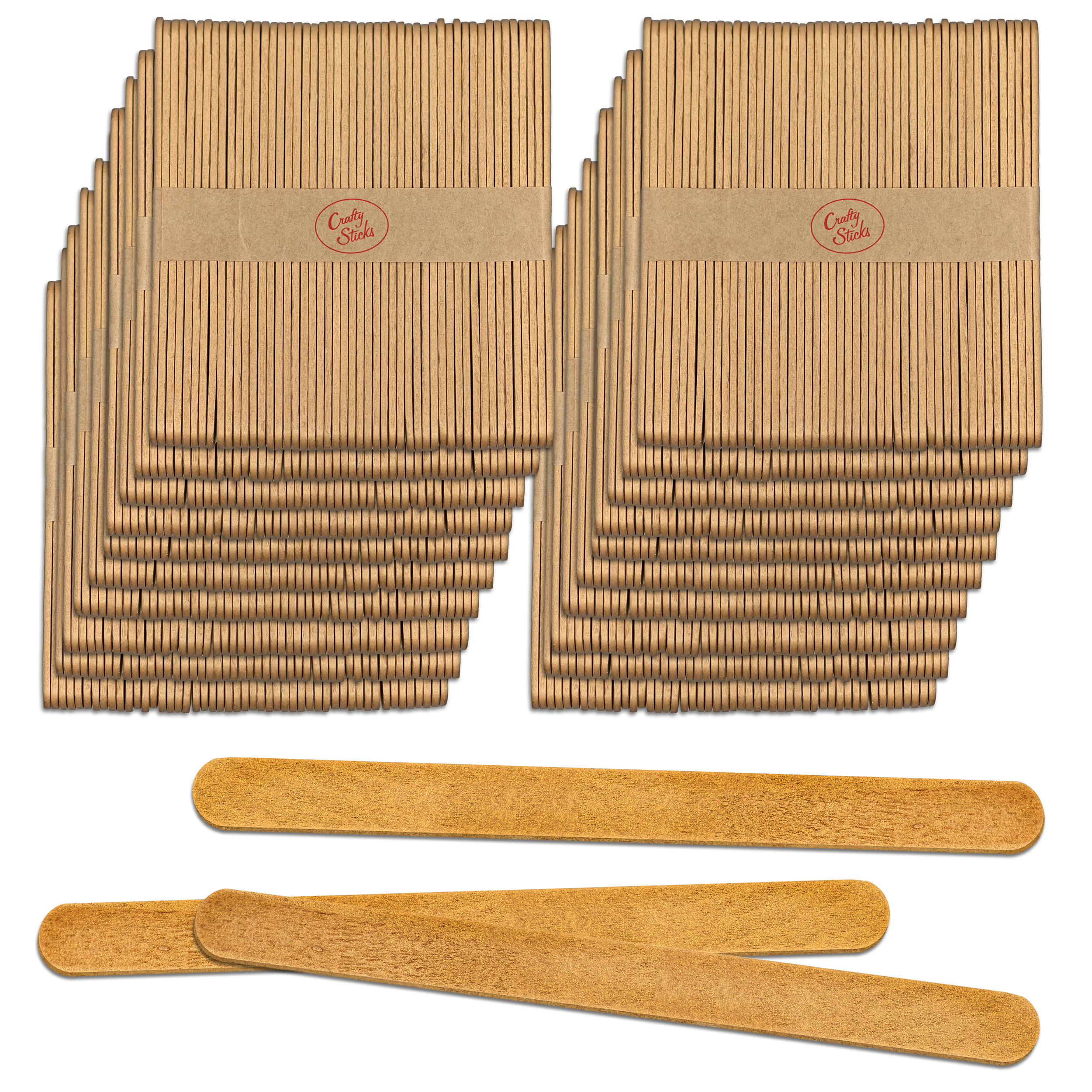 CraftySticks- 1000 Pack 4.5 Inch Gold Metallic Painted Popsicle Sticks, Wood Craft Sticks for Crafts, Learning and STEM Basics