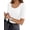 White, variant on Womens Half Sleeve Scoop Neck Slim Fitted T Shirts Casual Basic Tees Summer Tops Clothes