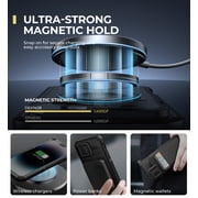 Dexnor for iPhone 14 Pro Max Case with Slide Camera Cover & Adjustable Kickstand & Built-in Screen Protector,Compatible with MagSafe Shockproof Bumper Heavy-Duty Magnetic Protective Cover,Black