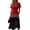 #97Red, variant on Summer Dresses for Women, V-Neck Short Sleeve Elastic Waist A-Line Casual Cocktail Dress Pink L