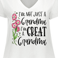 thumbnail image 4 of Inktastic I'm Not Just a Grandma, I'm a Great Grandma Flowers Women's Plus Size V-Neck T-Shirt, 4 of 5