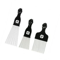 Vocoste 3 Pcs Metal Hair Pick Metal African Hair Picks for Women and Men 9.06"x2.83" 6.89"x2.20 6.61"x2.83"