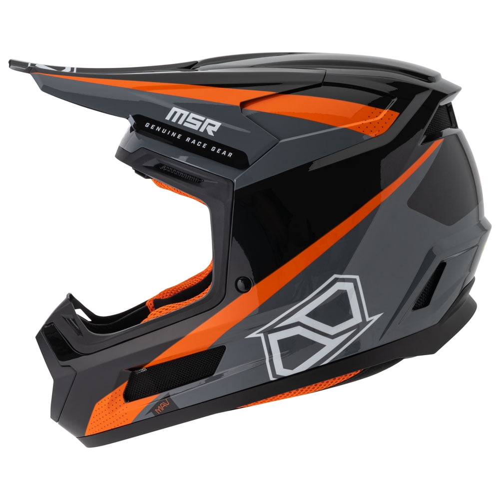 MSR™ Mav Inertia Dirt Bike Motocross Helmet w/MIPS X-Small Black/Grey/Orange