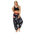 thumbnail image 1 of Pants for Women Bungee Loose Bloomers Wide Leg Crotch Casual Pants, 1 of 6
