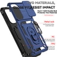 thumbnail image 4 of FIEWESEY for Samsung Galaxy A36 5G Case Built-in Slide Camera Cover & Kickstand Heavy Duty Protection Shockproof Phone Case for Samsung Galaxy A36 5G,Blue, 4 of 8