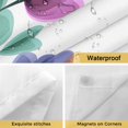 thumbnail image 4 of Spring X-ray No Hooks Shower Curtain with Snap-in Liner Floral Cartoon Colorful Tulips Flower Leaf Shower Curtains for Bathroom, Waterproof, Easy Install, Washable 66"x72", 4 of 9