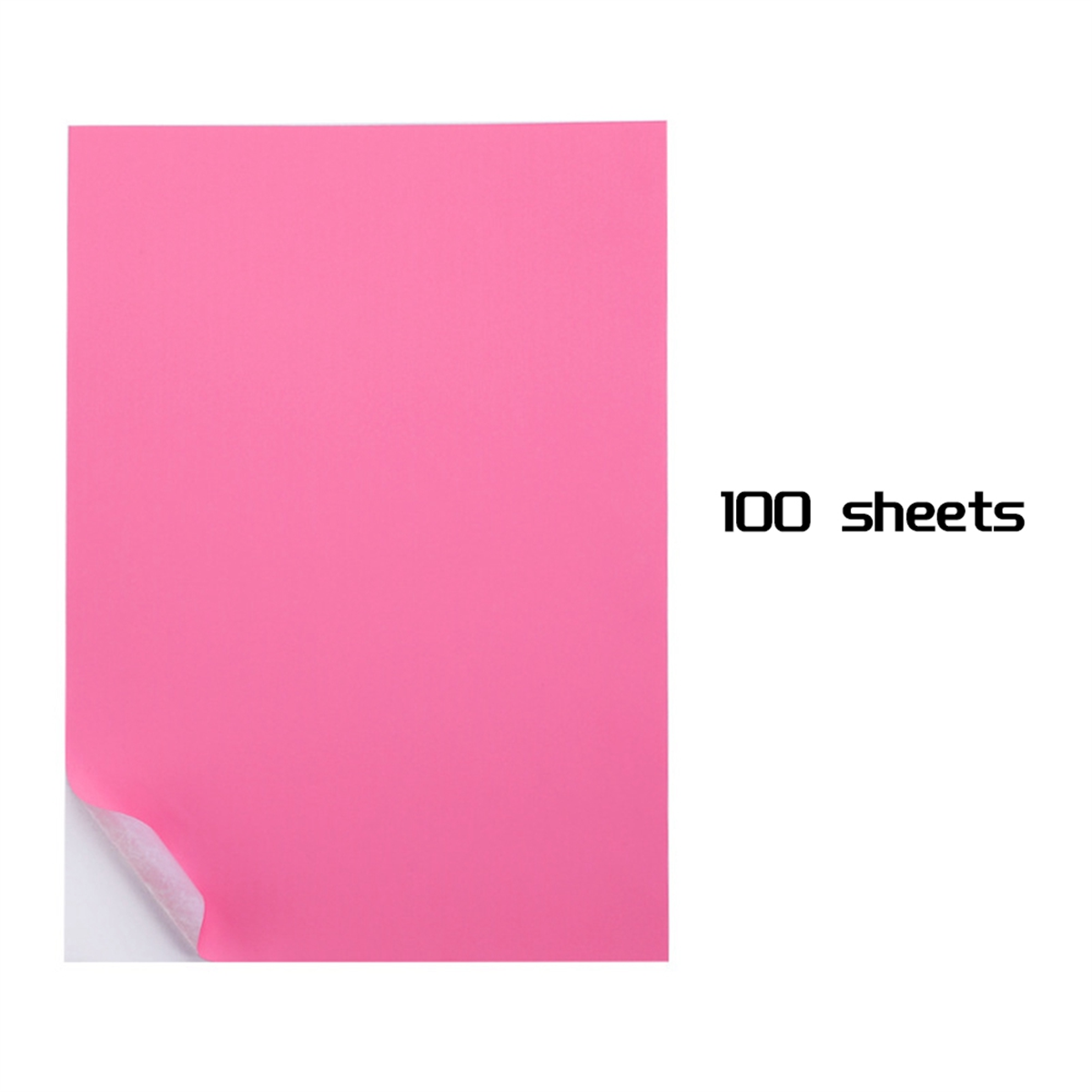 100 Sheets A4 Sticker Paper-Pink