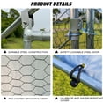 thumbnail image 4 of ICLBC Extra Large Chicken Coop Run Pen Cage Hen House W/ Roof Cover 9x18ft, Metal, Walk in, 4 of 7