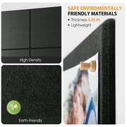 MaxGear Large Cork Board for Wall 48 x 36, 12 Pack Felt Wall Tiles with Pushpins, Black Bulletin Board, Pin Board Tack Board for Office, Home, Decoration