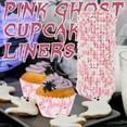 thumbnail image 4 of OMA 600 Pack Halloween Cupcake Liners Pink Ghost Baking Cups Standard Size Muffin Liners for Halloween Party Candy Cake Decorations Supplies, 4 of 14