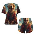 thumbnail image 5 of Picia Meditating Golden Retriever Pajamas Sets for Women Soft Short-Sleeved Pjs with Lounge Shorts Two Piece Sleepwear-Medium, 5 of 9