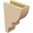 thumbnail image 5 of 4"W x 8"D x 12"H Classic Ridgewood Rough Cedar Woodgrain TimberThane Corbel, Primed Tan, 5 of 6