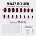thumbnail image 4 of Gel ovalado corto de otoño BtartBox de Press On Nails, rojo oscuro, 4 of 7