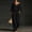 Black, variant on Women's Matching Tracksuit Set Women's Solid Casual 2 Piece Outfits Oversized Button Down Shirts High Waist Pleated Wide Leg Pants Loose Matching Tracksuit Set,XL,Black