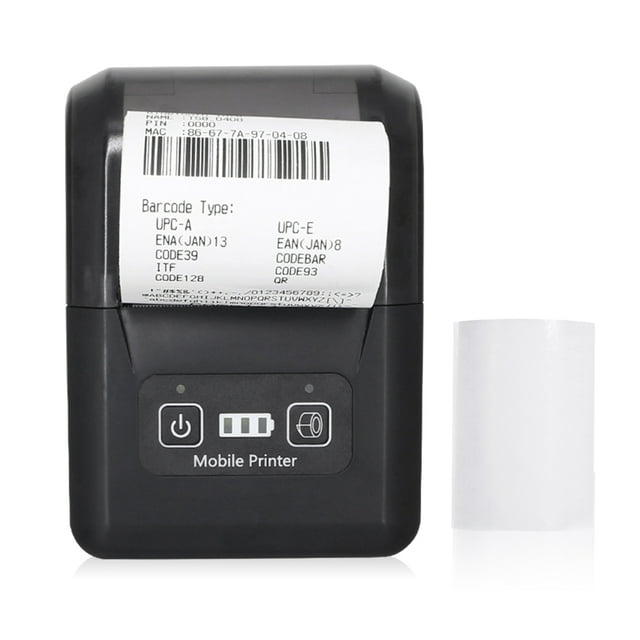 Bisofice Imprimante d'Étiquettes, Imprimante 2 Pouces Reçus Factures Billets Billets avec Ios Android Papier d'Impression Compatible Bt+usb Papier de Reçus Factures Compatible avec Ios avec Impression 57mm