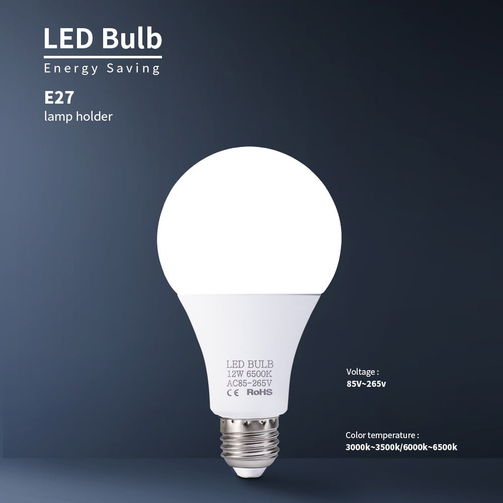 12W LED Energy Saving Lamp Lampin Super Bright E27 LED Lighting Light Bulb 80 Watt Equivalent 3000K Soft White for Home and Office 