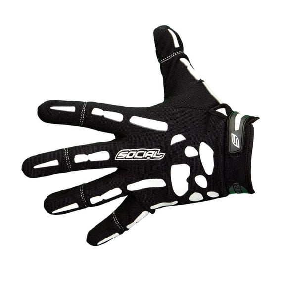 Social Paintball Grit Deluxe Gloves - BONES - Small