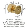 thumbnail image 5 of Amerock Ballard 1 inch (25mm) Diameter Champagne Bronze Cabinet Knob, 5 of 6