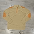 thumbnail image 4 of Ceisia Men's Loose Fit Long Sleeve Henley Shirts with Waffle Knit and Shoulder Color Block Patchwork, Stretch Blend Stand Collar Casual Tops Gifts, 4 of 5