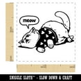 thumbnail image 2 of Chubby Cat in Heart Sweater Self-Inking Rubber Stamp Ink Stamper - Black Ink - Small 1 Inch, 2 of 7