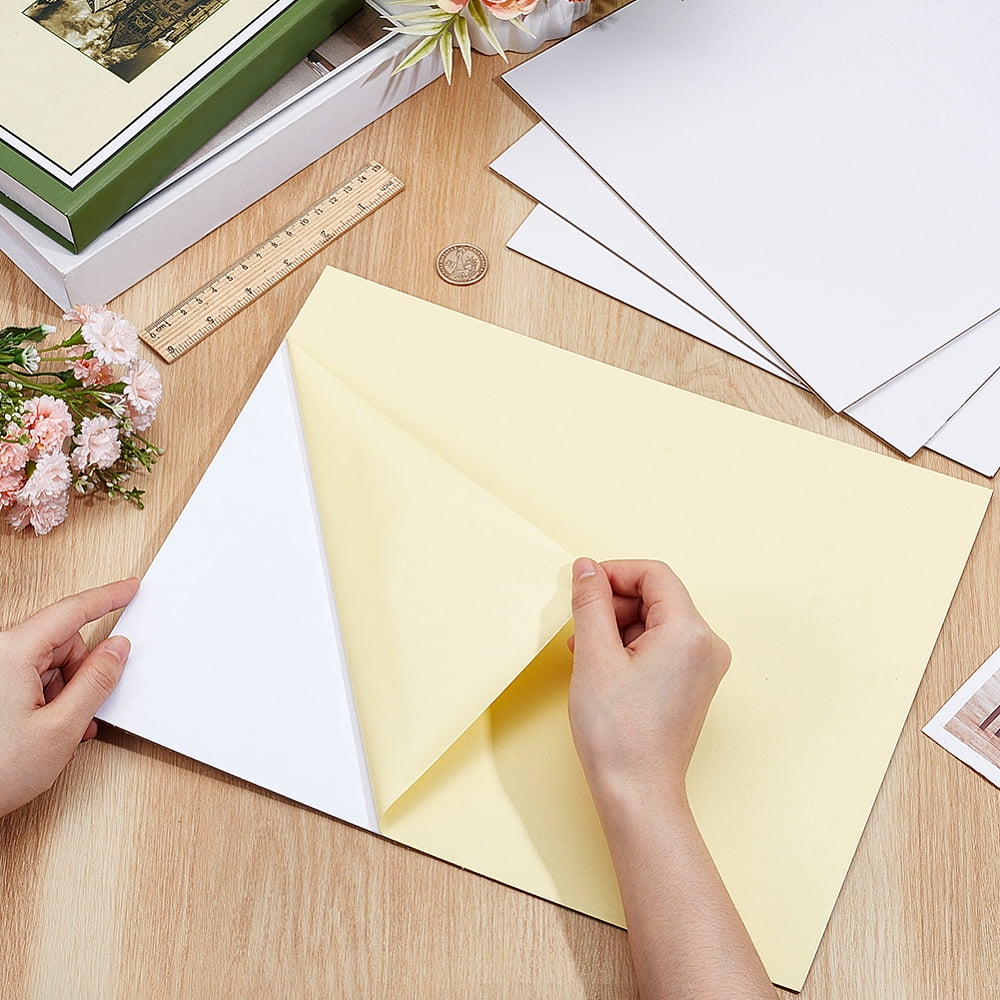 Self-adhesive Paper Book Boards Book Binding Accessories Rectangle White 350x275x2mm DIY