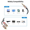 thumbnail image 2 of COOLHOOD 3.5mm Male To Double Male Cable Y Splitter For Home Theater HiFi Systems With Gold Plating Connectors, 2 of 5
