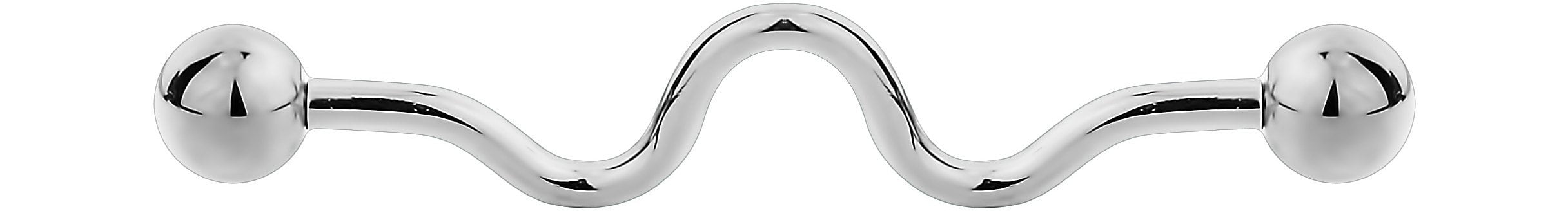 Covet Jewelry Notched Industrial Barbell 316L Surgical Steel