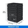 thumbnail image 3 of DEXTRUS 120 Gallon Outdoor Compost Bin with Snap-on Top Lid & Aeration System, BPA Free, Black, 3 of 10