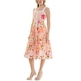thumbnail image 3 of Nicole Miller Women's Button Front Midi Dress, Sizes 4-16, 3 of 6