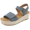 thumbnail image 2 of Summer Fashion Peep Toe Shoes of Women Wedge Platform Sandalias Women Plus Size Height Increase Casual Beach Ladies Sandals, 2 of 7