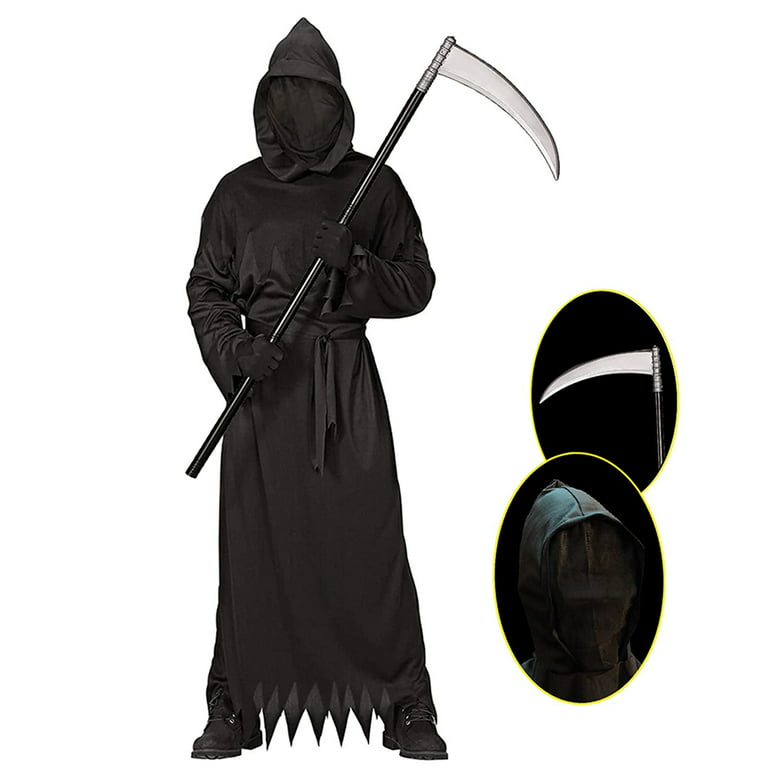 Grim Reaper Costume for Kids with Scythe -