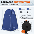 thumbnail image 6 of KingCamp Shower Tent, Pop Up Camping Privacy Tent, Portable Waterproof Dressing Changing Room Easy Setup, Toilet Tent with Carry Bag for Beach, Camping, Hiking, Blue, 6 of 8