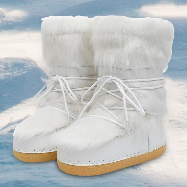Botas de nieve de invierno para mujer, cálidas, a la moda