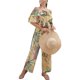 thumbnail image 1 of Monos De Mujer Mono de gasa con estampado floral Mamelucos casuales de una pieza para el trabajo (Caqui S) Cgtredaw Para estrenar, 1 of 1