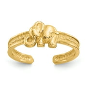 Primal Gold 14 Karat Yellow Gold Elephant Toe Ring