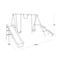 thumbnail image 2 of Sportspower Juego de Columpios de Metal Súper Primero para Exteriores con Trapecio, Tooter y Tobogán de Doble Pared de 6' con Garantía de por Vida, 2 of 5