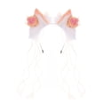 thumbnail image 3 of Diadema con orejas de para Día de Acción de , accesorios fotográficos de Halloween para niñas Naranja Blanco, 3 of 5