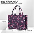 thumbnail image 3 of Large Capacity Tote Bag,Pink Breast Cancer Handbag Fashion Luxury Tote Bag,15.7"x13"x 5.1" Inches,Laptop Compatible, 3 of 6