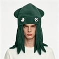 thumbnail image 2 of lcziwo Women's Plush Squid Halloween Hat Solid Color Masquerade Cosplay Party Funny Caps, 2 of 7