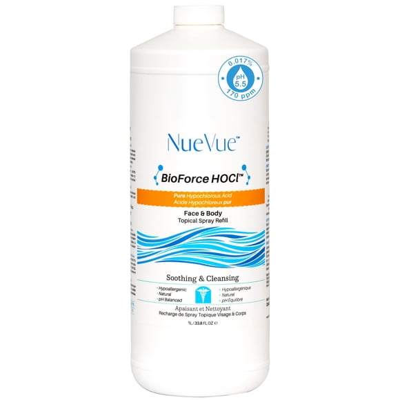 Recambio de aerosol de ácido hipocloroso NuEue BioForce HOCl 1L