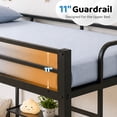 thumbnail image 5 of UBesGoo Metal Triple Bunk Bed Frame, Twin Over Twin Over Twin XL Design, 3 In 1 Bunk Bed Separates Into 3 Individual Twin Beds, Black, 5 of 13