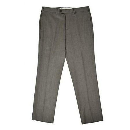 New Brooks Brothers Mens Regent Fit Flat Front 100% Wool Dress Pants Mushroom Grey (35W x 32L)