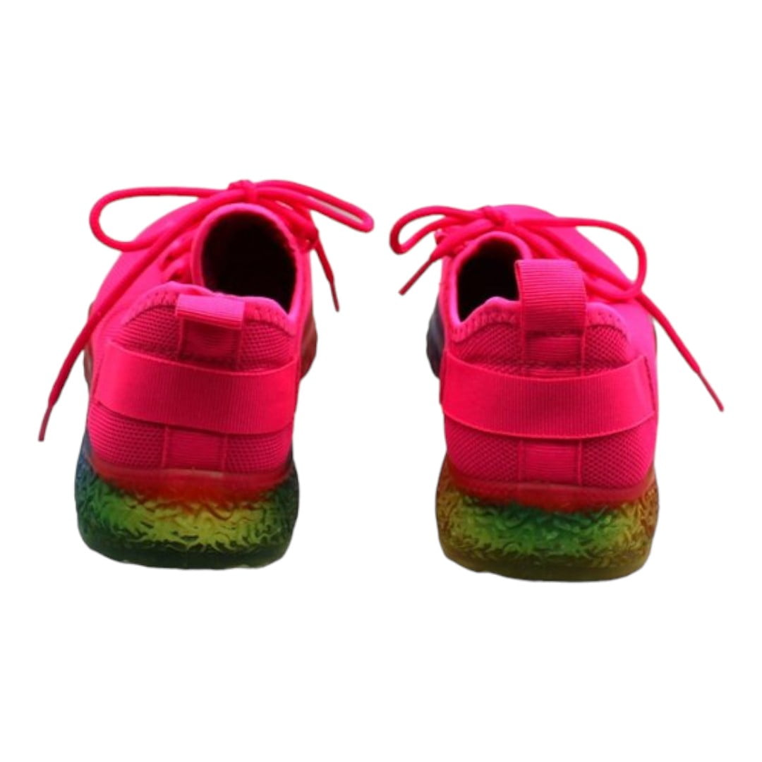 Wanted Women's Affinity Chunky Lace-Up Rainbow Sole Platform Wanted Women's Affinity Chunky Lace-Up Rainbow Sole Platform
