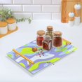 thumbnail image 5 of Iauyy Modern Square Bathroom Tray with Handles - Acrylic & Aluminum Alloy Vanity Countertop Organizer ，Lavender Blue, 5 of 7