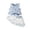 Blue, variant on HCYSFG Girls Butterfly Applique Formal Outfit Sets 2 Piece Crewneck Sleeveless Ruffle Peplum Top And Tulle Skirt Dress Clothes Sets Bow Waist Matching Sets
