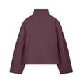 thumbnail image 6 of Kezqiaxn Women's Coats Fashion Long Sleeve Button Stand Collar Winter Loose Casual Jacket Lounge Outwear Cute Clothes Red M, 6 of 6