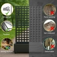 thumbnail image 4 of Yeshouse Jardinera metálica con enrejado, bancal elevado con ruedas, jardinera galvanizada para plantas trepadoras y enredaderas, bancal negro con drenaje, jardinera móvil para patio y balcón, 4 of 8