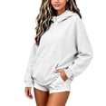 thumbnail image 5 of Fancifize Girls Cozy Fleece Hoodie Jacket Full Zip Long Sleeve Hooded Sweatshirt Teens Kids Fall Lightweight Tops with Pockets, 5 of 7